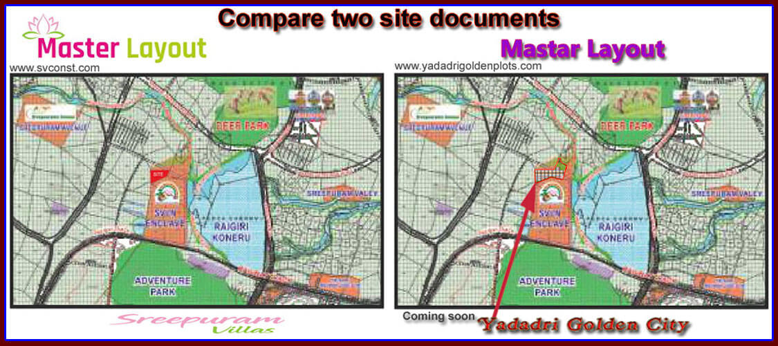 Compare two site documents