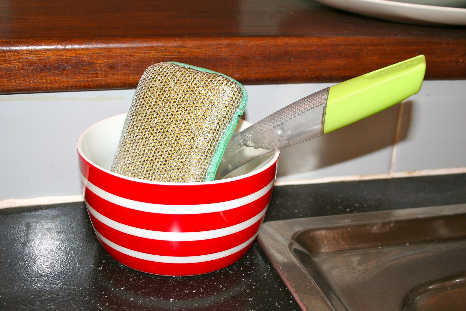 DIY Kitchen Dish Brush and Sponge Holder
