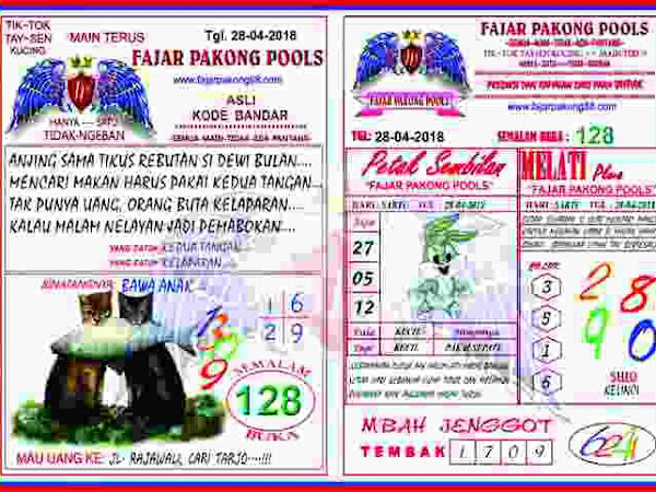 Kode Syair Fajar Pakong Pools 29 April 2018