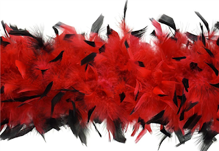 A Black and Red Chandelle Boa