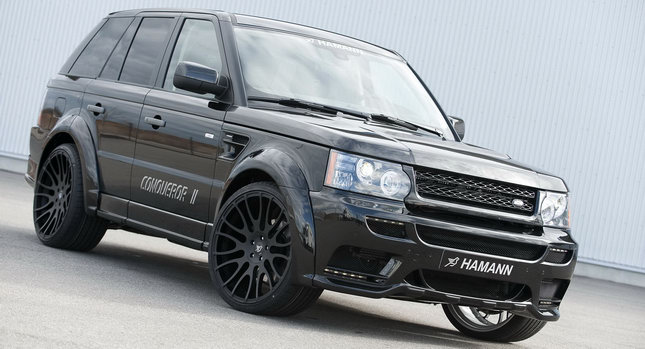 The blackedout Range Rover Sport before you is Hamann's Conqueror II