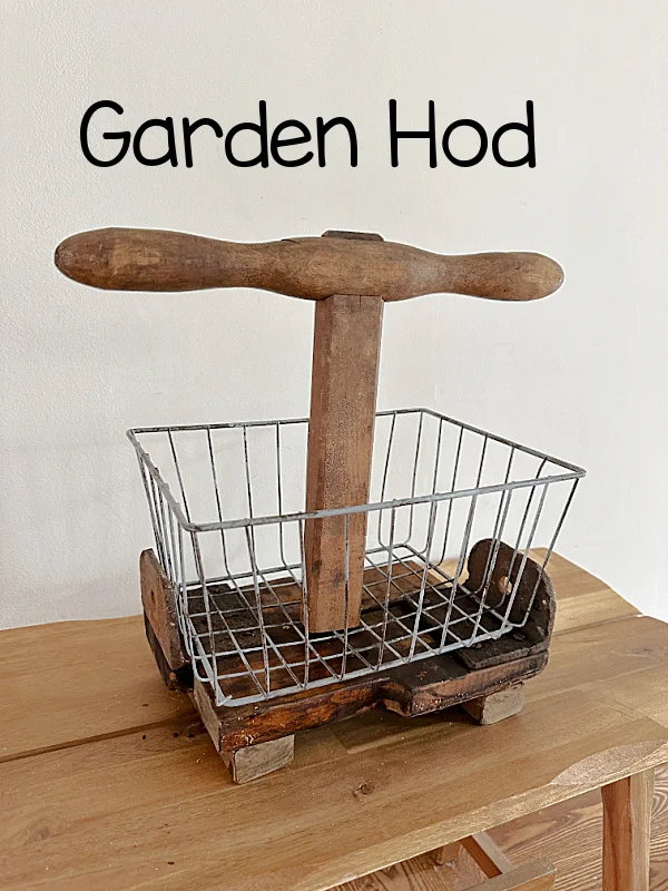 vintage parts and basket garden hod