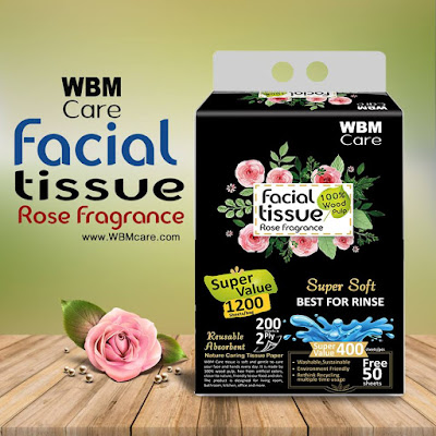 WBM Care rose fragrance tissues