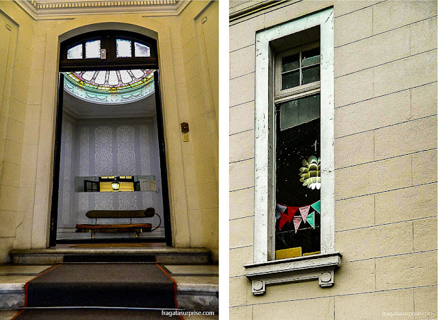 n°Casarão no nº 316 da Calle Lastarria que abriga diversas lojas de moda