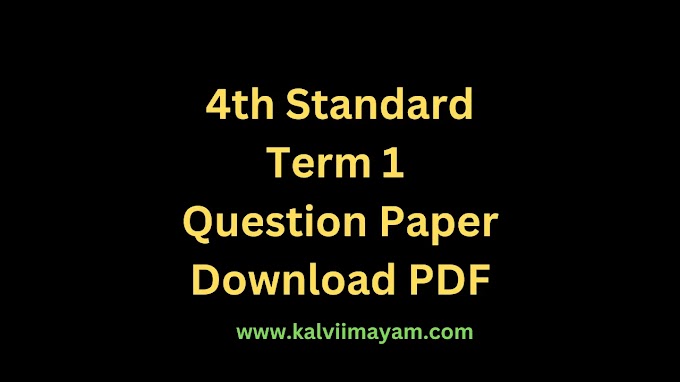 4th English Term 1 Question Paper and Answer Key 2023 Direct Download Link 