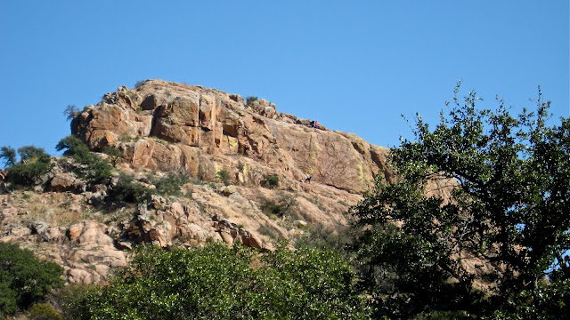 People on a rock