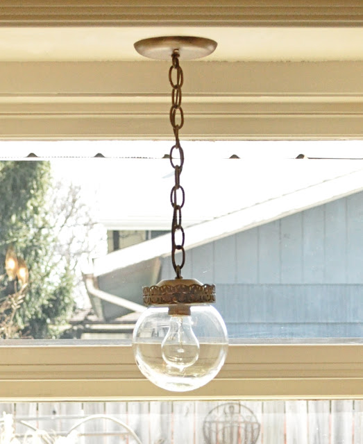 My kitchen's new-old light fixture make over…thrift store pendant ...