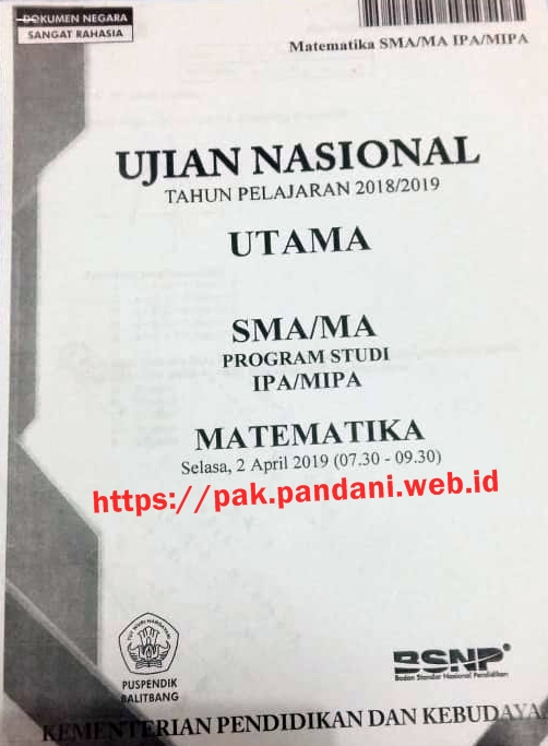 Soal Un Mtk Sma Ips 2019 Dan Pembahasannya