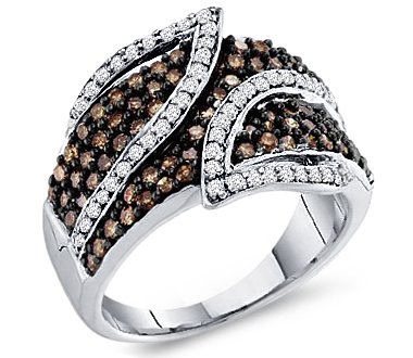 chocolate wedding diamond rings for women