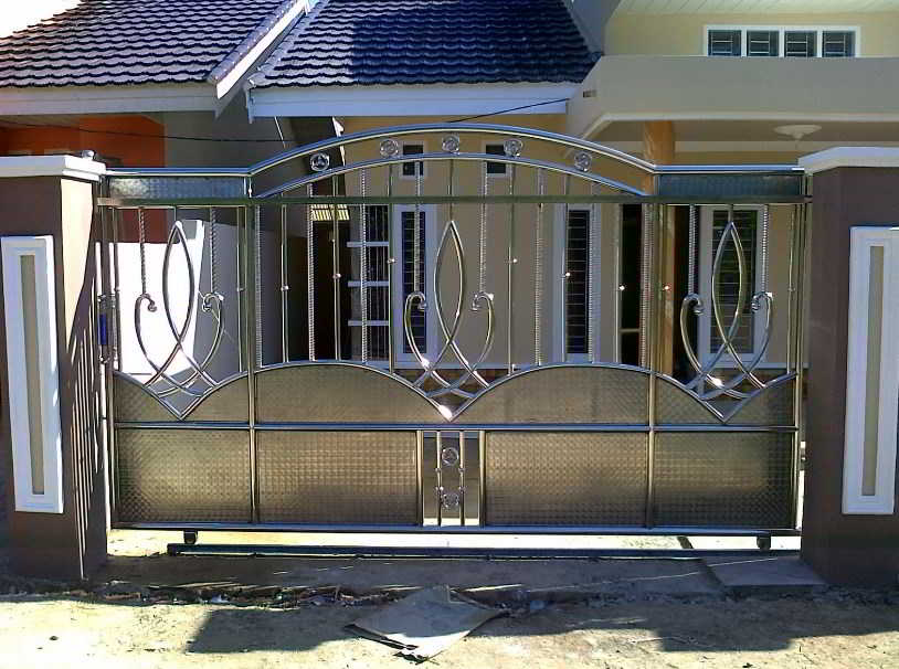 60 model  desain pintu  pagar  rumah minimalis terbaru  kayu 