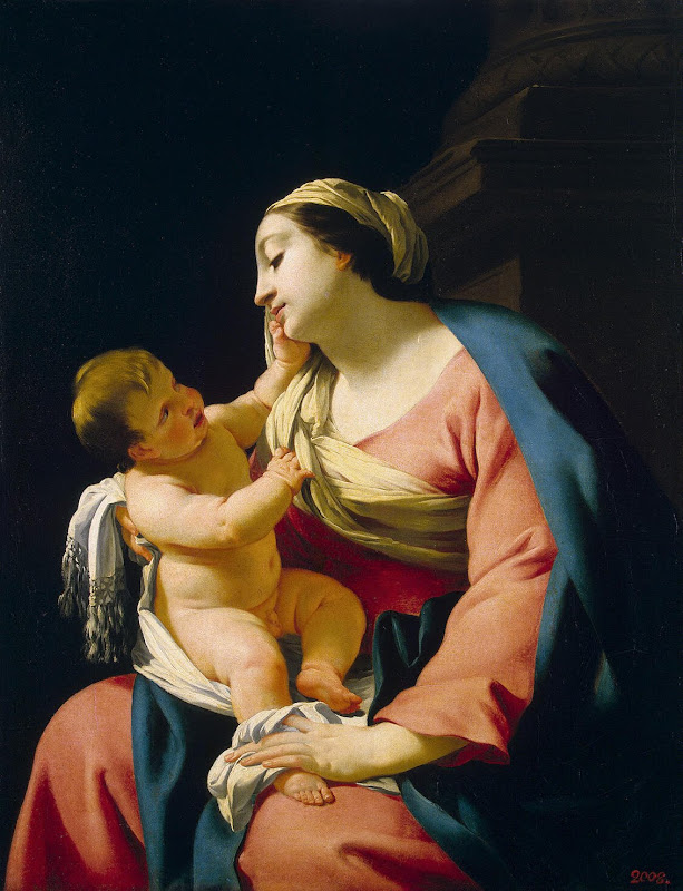 Madonna with Child by Simon Vouet - Christianity, Religious paintings from Hermitage Museum