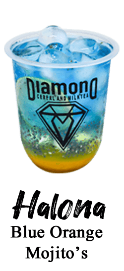 Menu Halona Blue Orange Mojitos Diamond Cafe