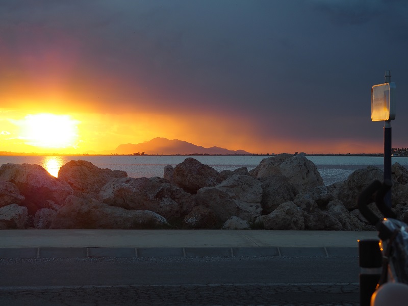Sun setting over the sea, Santa Pola