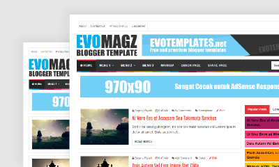 Download Template Blogger SEO Friendly , Responsive Evo Magz v2.5 Premium Gratis Terbaru 2015