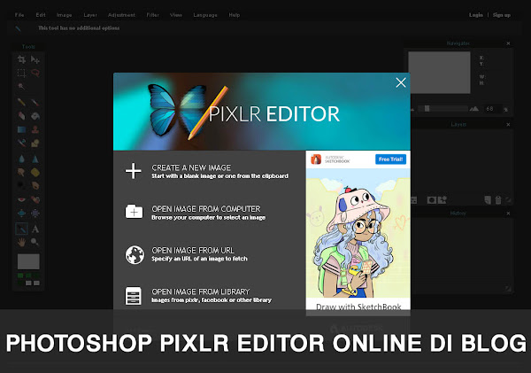 Memasang Photoshop Pixlr Editor Online Di Blog