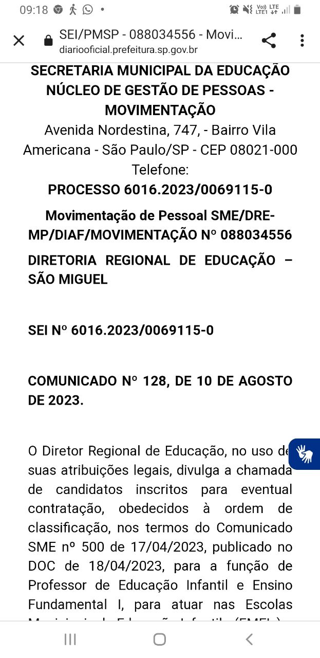 SME/SP abre inscrições para CONTRATAÇÃO de Professores de Ensino