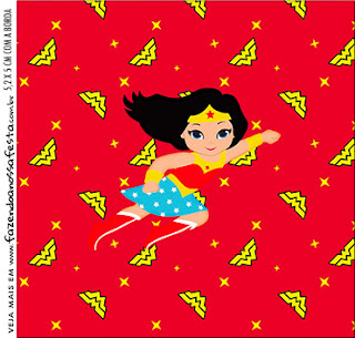 Wonder Woman  Free Printable Invitations and Candy Bar Labels.  