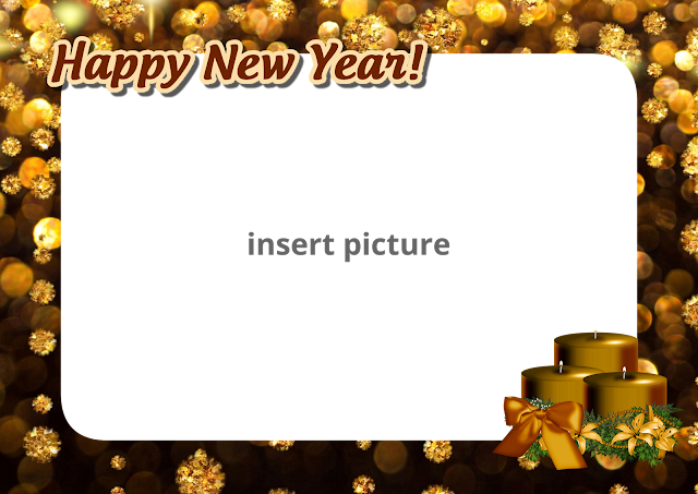 HAPPY NEW YEAR Brown PNG Frame
