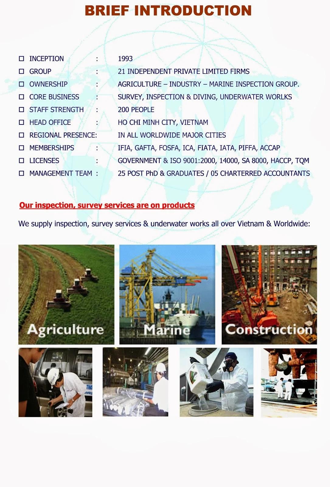 expert quality control inspection and Marine survey consultant services. http://www.aimcontrolgroup.com