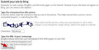 Cara Submit Blog ke Bing