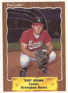 Kurt Brown 1990 Birmingham Barons card