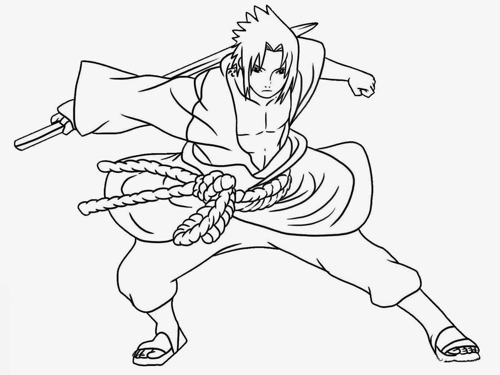 Gambar Mewarnai Naruto Gambar Mewarnai Lucu