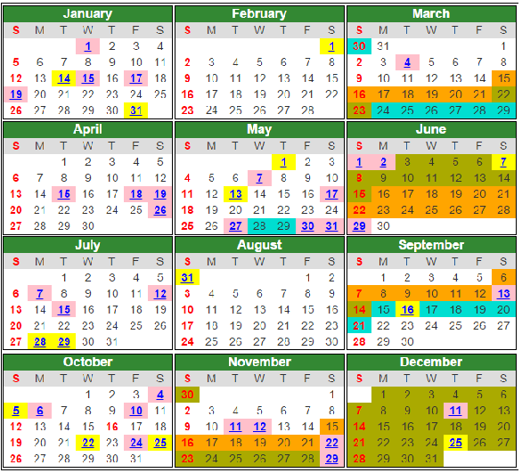 Kalendar Cuti Umum Dan Cuti Sekolah Seluruh Negeri 