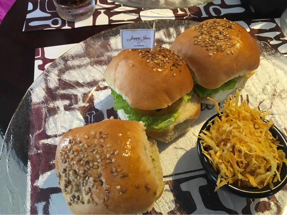 Slider burgers in Sloppy Joes Havana Cuba