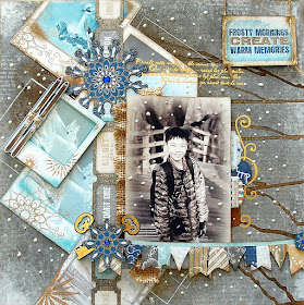 Frosty Morning Layout by Irene Tan using BoBunny Whiteout collection