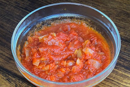 Salsa de Tomate Casera cocinada en Lékué Estuche de Vapor al Microondas