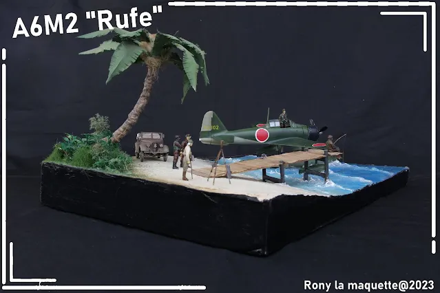 Diorama du A6M2-N Rufe de Tamiya au 1/48.