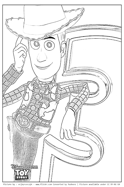 Toy Story Sherrif Woody Coloring Page