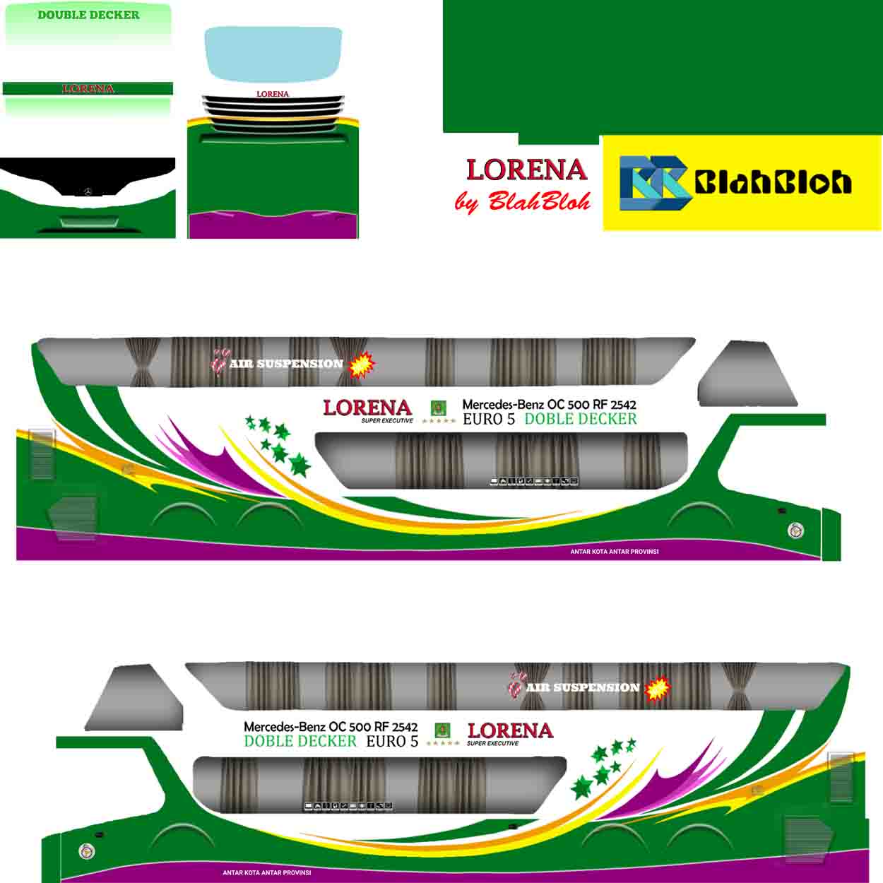 livery bus lorena double decker