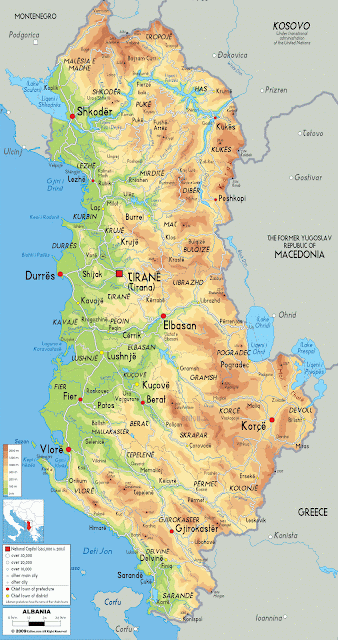 Mappa di Albanesi Regionale Geografia