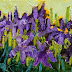 ACEOs - Iris Stand - purple swoon-worthy swath of color!