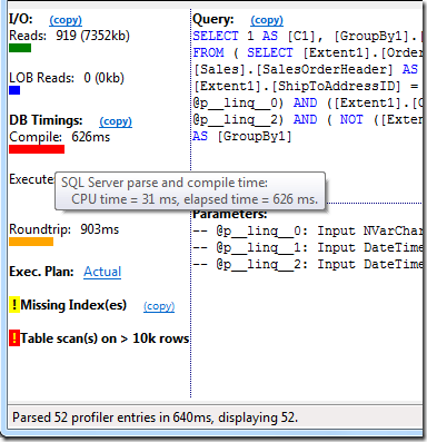 Query Timings