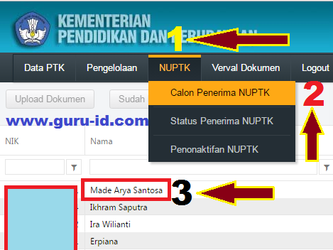 gambar Cara Cek Calon Penerima NUPTK Tahun 2016