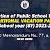 Computation of Public School Teachers' Proportional Vacation Pay (PVP) for School year (SY) 2021-2022