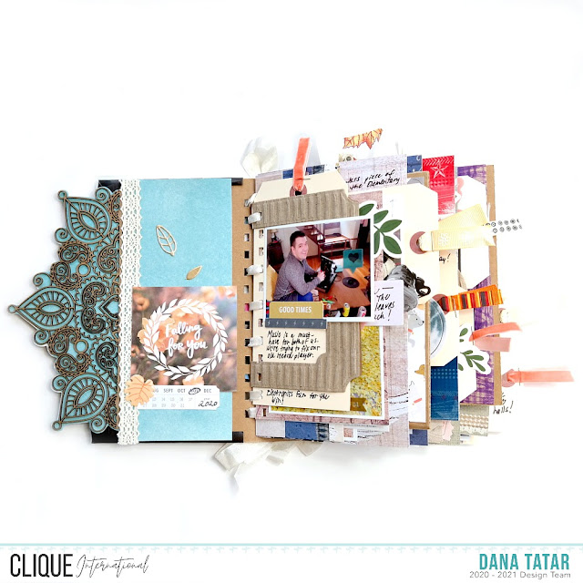 Embellished Gratitude Journal Pages with Stickers and Die-Cuts