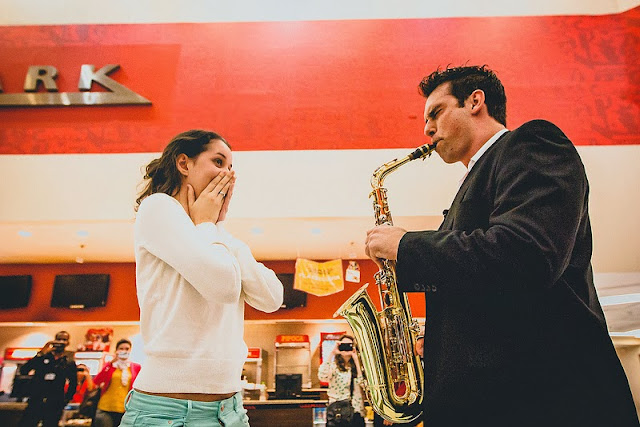 Pedido de Casamento no Shopping com orquestra