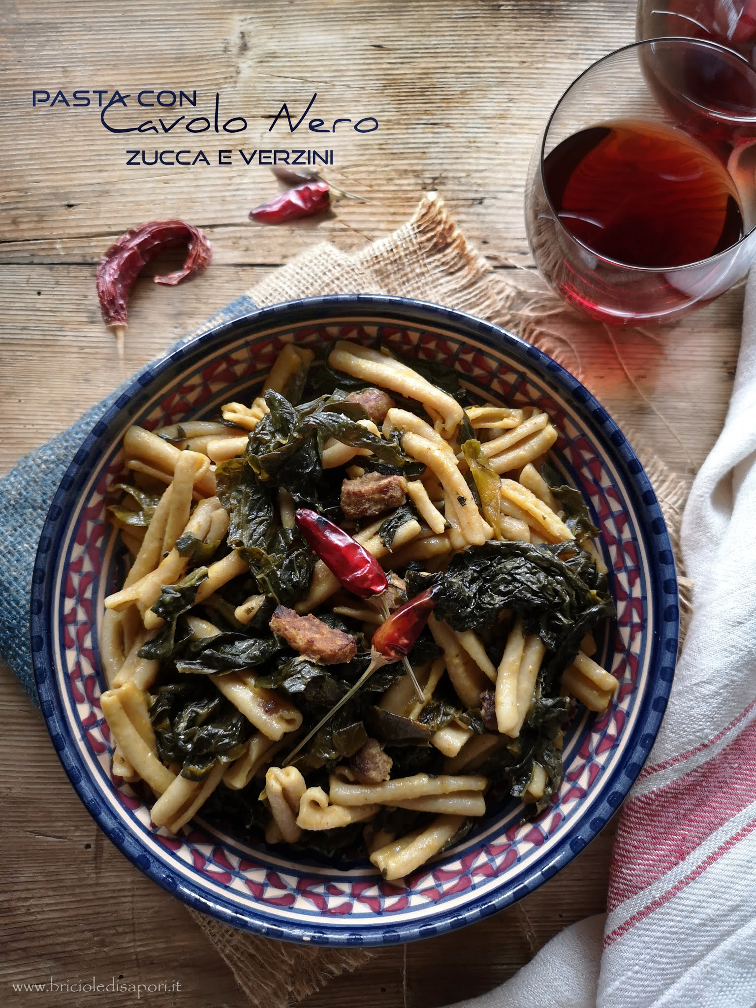 maltagliati con cavolo nero zucca e verzini