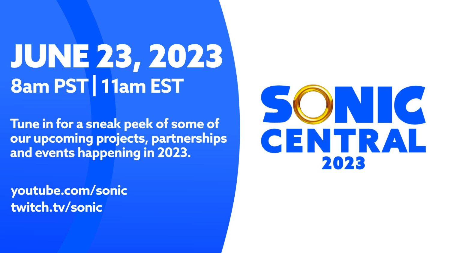 Sonic Central 2023: transmissão online do ouriço é anunciada