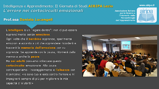 Lezione Magistrale Prof.ssa Daniela Lucangeli: l'errore nei cortocircuiti emozionali