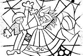 Desenhos para colorir do Romero Britto