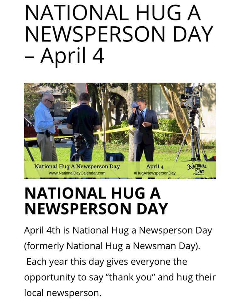 National Hug a Newsperson Day Wishes Photos