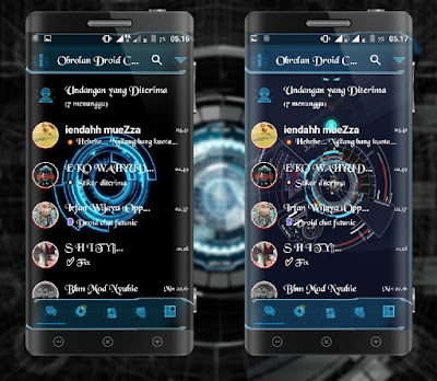 Download BBM Mod Droid Chat Futuristic Theme v3.1.0.13 apk Unclone dan Clone