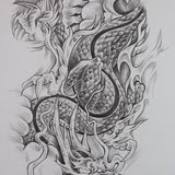 Dragons Flash Tattoos Designs