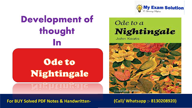 Discuss the development of thought in Ode to Nightingale