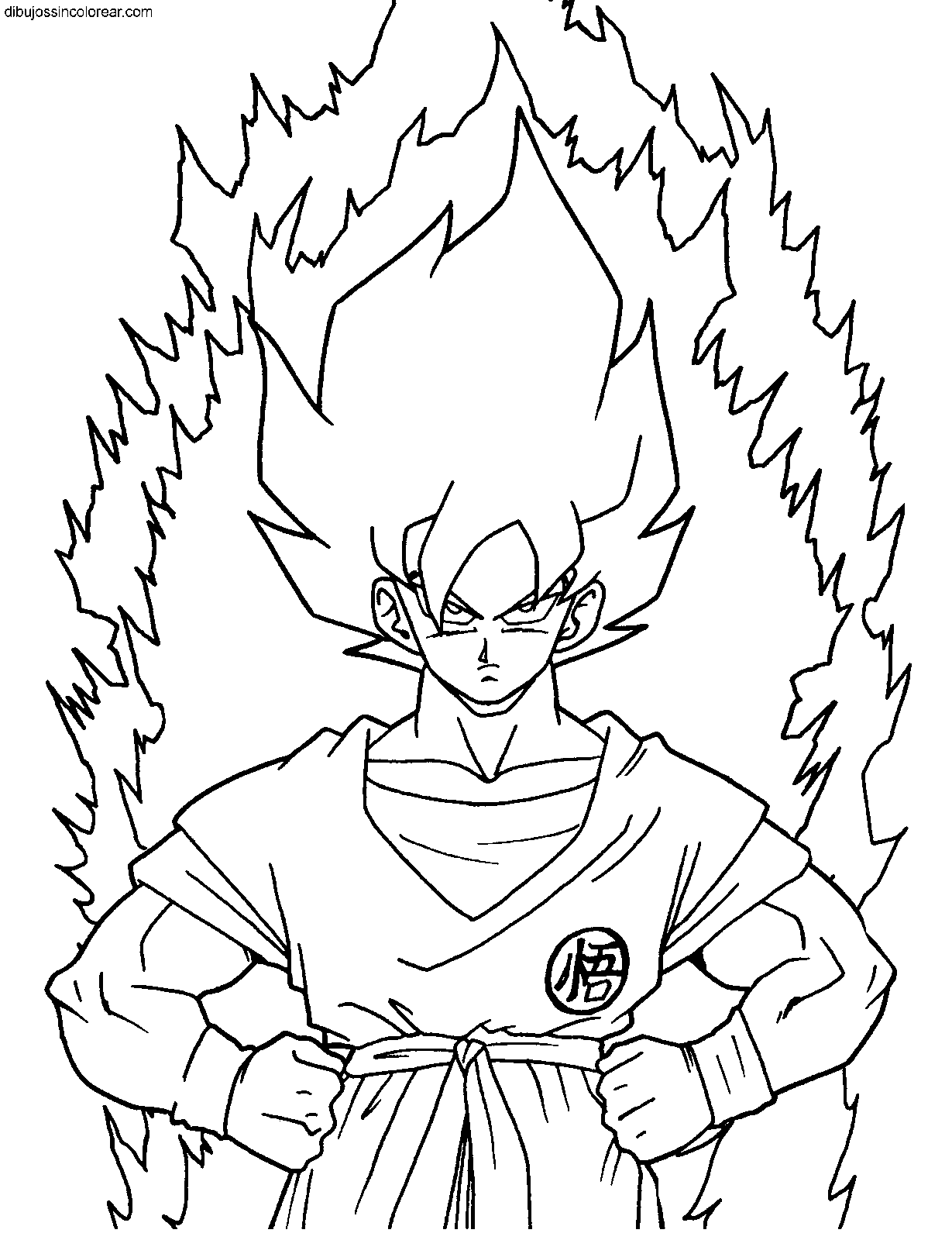 dibujos de goku dragonball z para