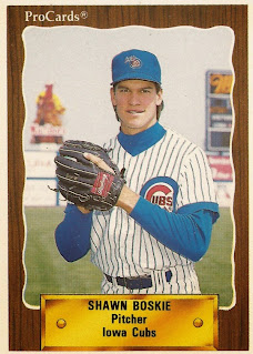 Shawn Boskie 1990 Iowa Cubs card